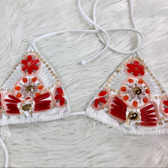Victoria's Secret Other - Victoria’s Secret swim top bikini embellished Sz m
